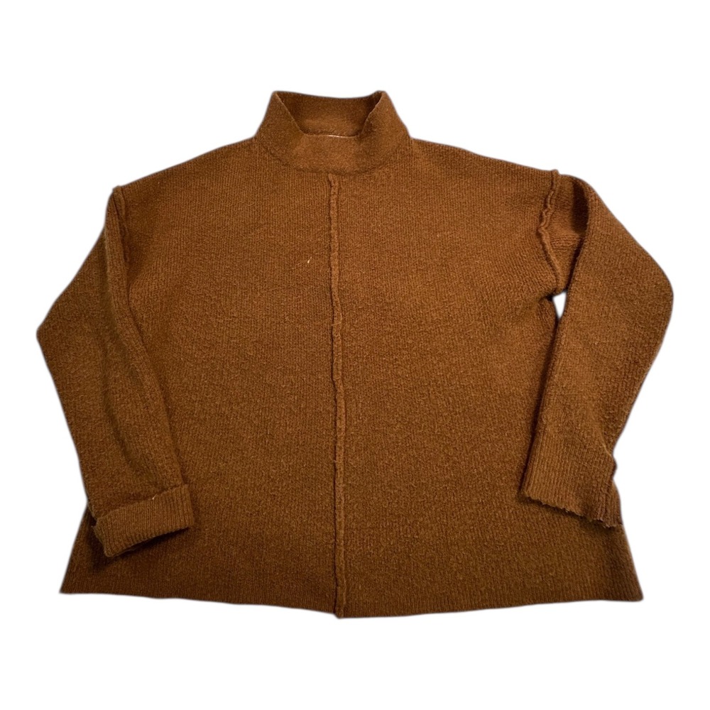 Universal Thread‎ Mock Neck Sweater Rust Brown Knit Long Sleeve Women Size M